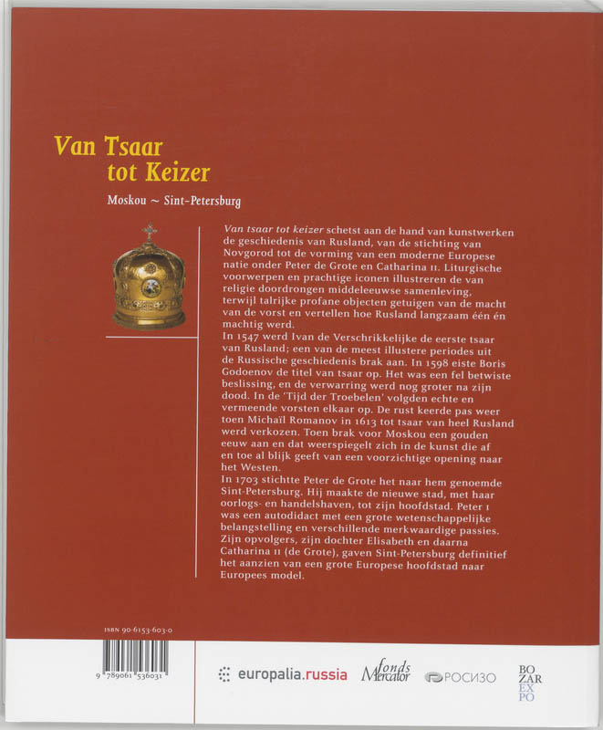 Achterkant van Van tsaar tot keizer