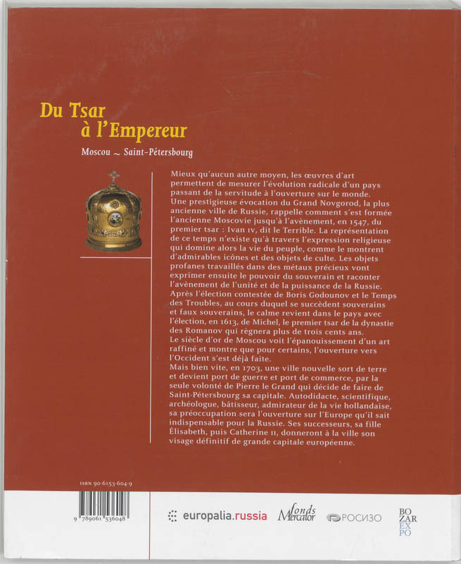 Achterkant van Du Tsar a l'empereur