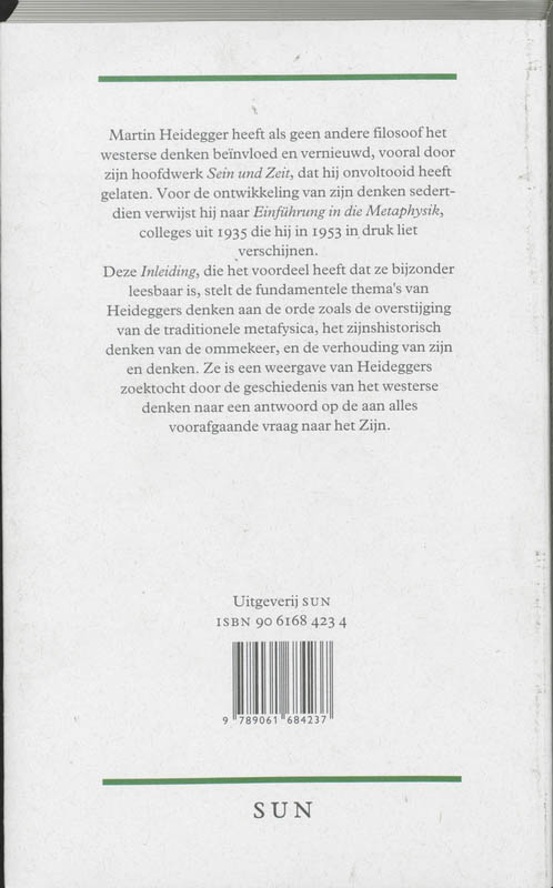 Achterkant van Inleiding in de metafysica