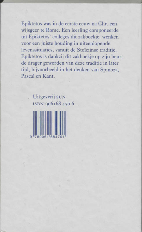 Achterkant van Zakboekje
