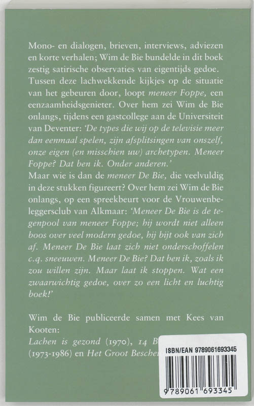 Achterkant van Meneer Foppe en het gedoe
