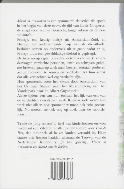 Achterkant van Moord in Amsterdam