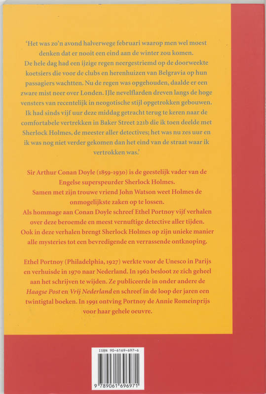 Achterkant van Vijf onbekende zaken van Sherlock Holmes