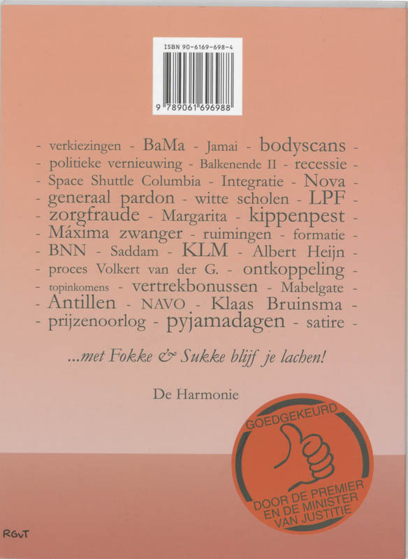Achterkant van Het afzien van 2003