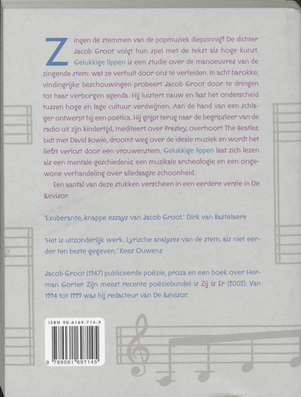 Achterkant van Gelukkige lippen