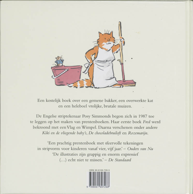 Achterkant van De kat van de bakker