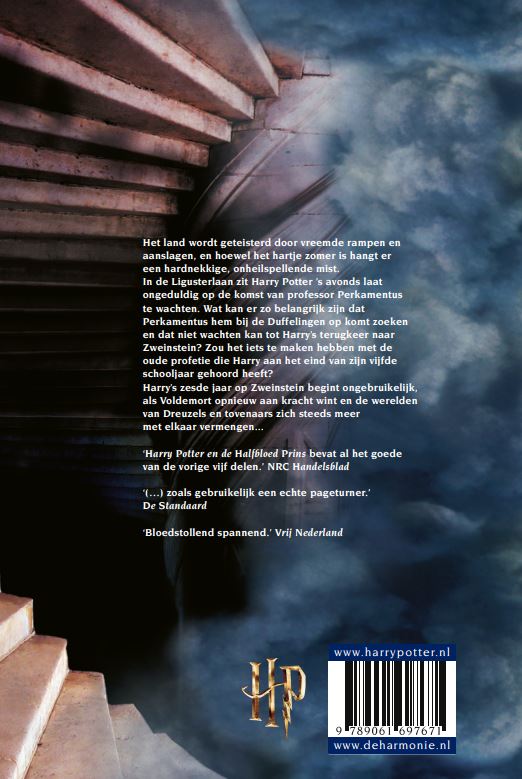 Achterkant van Harry Potter en de halfbloed prins