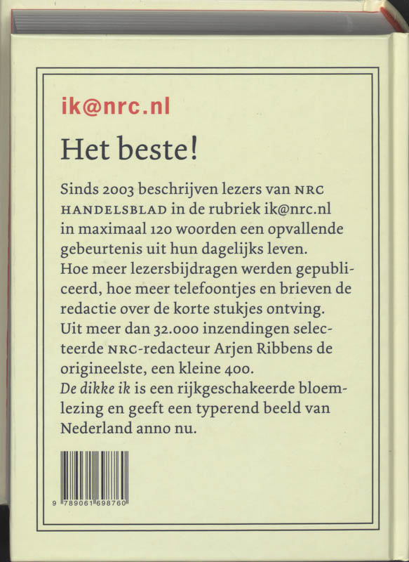 Achterkant van De dikke ik