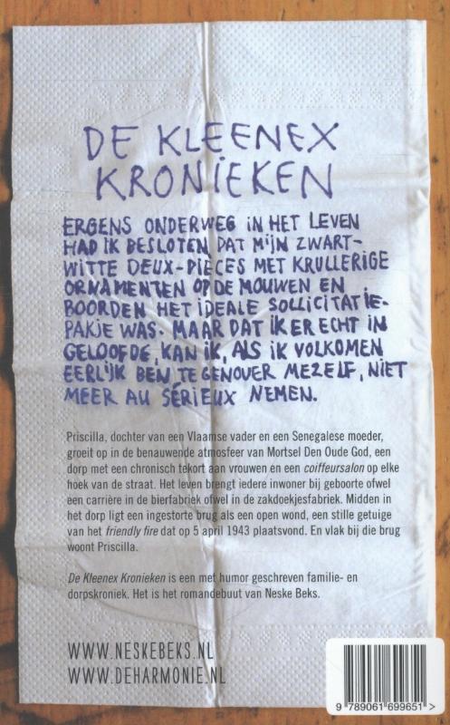 Achterkant van De kleenex kronieken