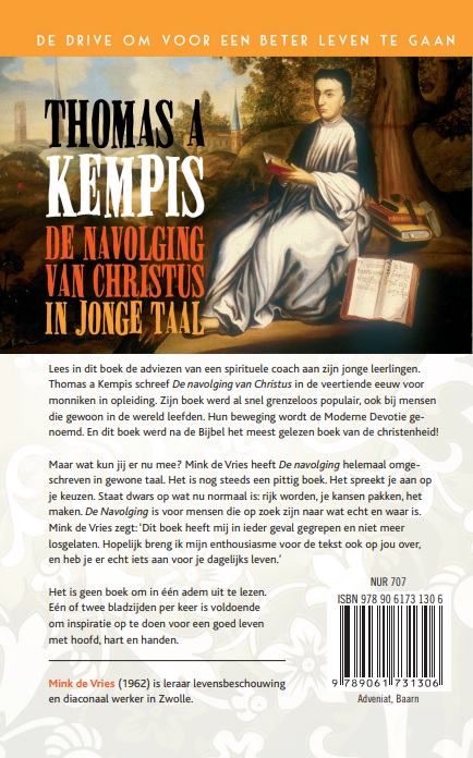 Achterkant van De navolging van Christus in jonge taal
