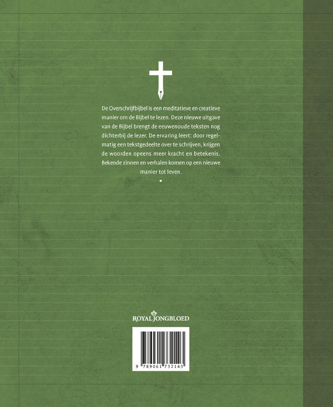 Achterkant van Overschrijfbijbel Psalmen