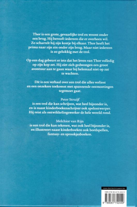 Achterkant van Twee trollen onder één brug