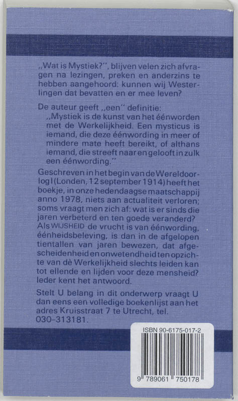 Achterkant van Praktische mystiek voor gewone mensen