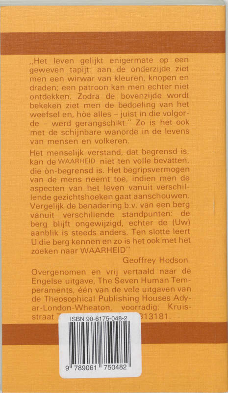 Achterkant van De zeven mensentypen