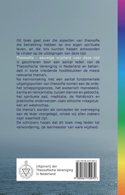 Achterkant van Theosofie eeuwige wijsheid voor deze tijd