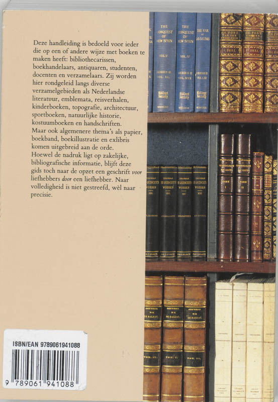 Achterkant van Het verzamelen van boeken