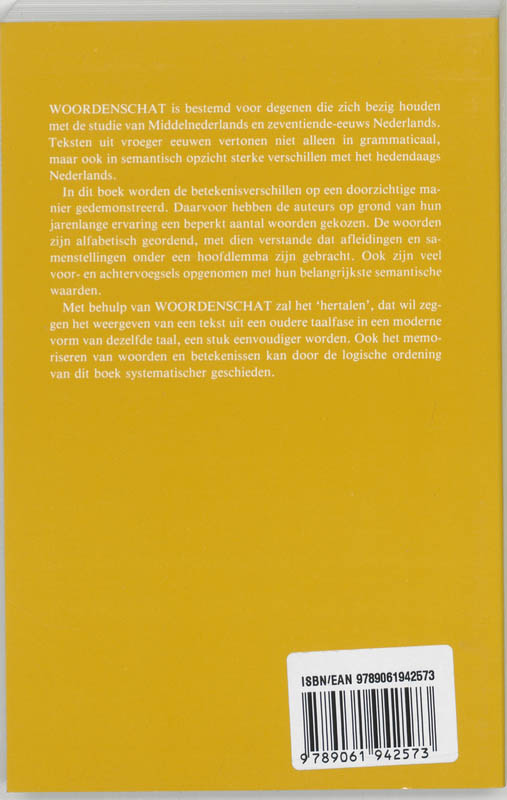 Achterkant van Woordenschat