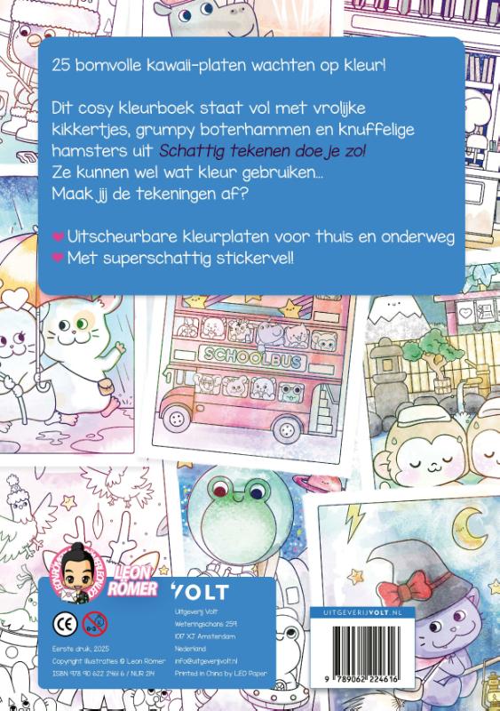 Achterkant van Schattig kleuren