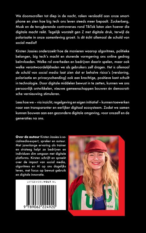 Achterkant van Het is allemaal de schuld van social media