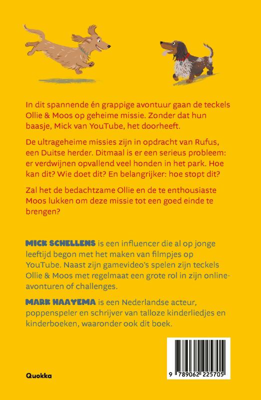 Achterkant van Ollie & Moos op geheime missie