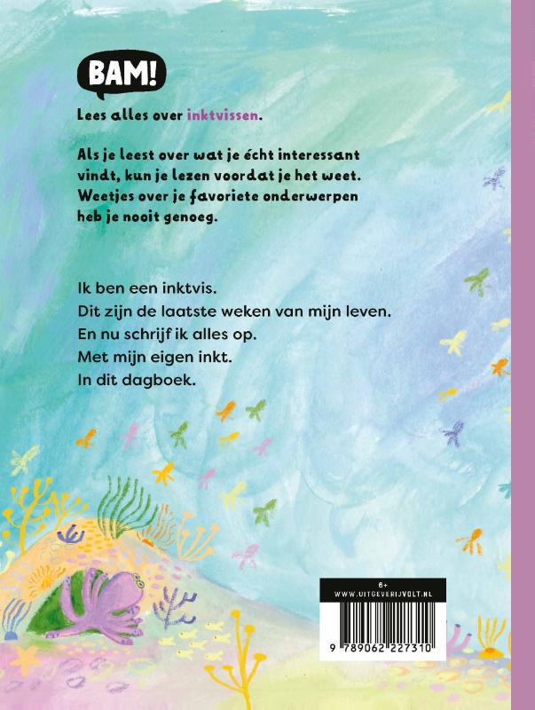 Achterkant van BAM! Ik lees: Dagboek van een inktvis