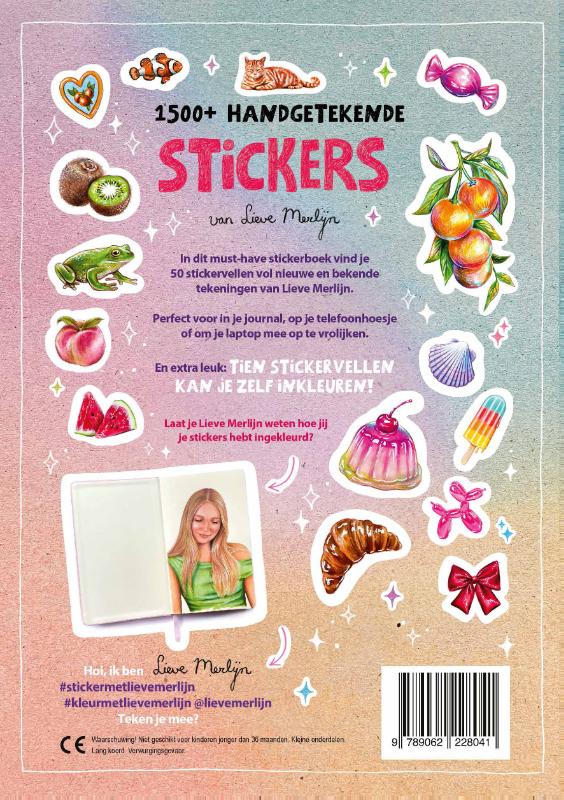 Achterkant van Sticker met Lieve Merlijn