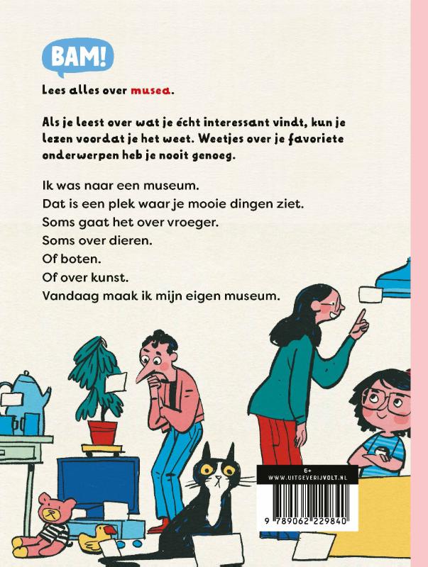 Achterkant van BAM! Ik lees: Ik maak een museum