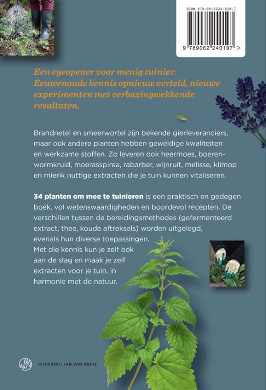Achterkant van 34 planten om mee te tuinieren