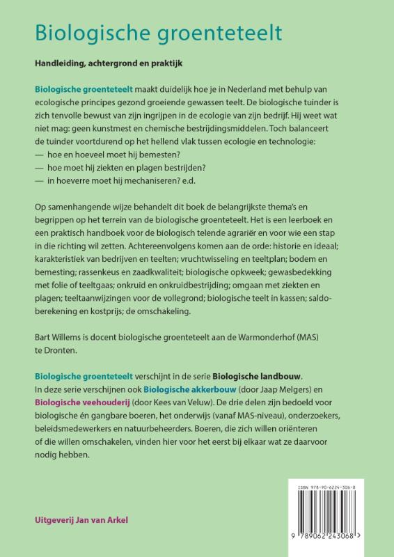 Achterkant van Biologische groenteteelt