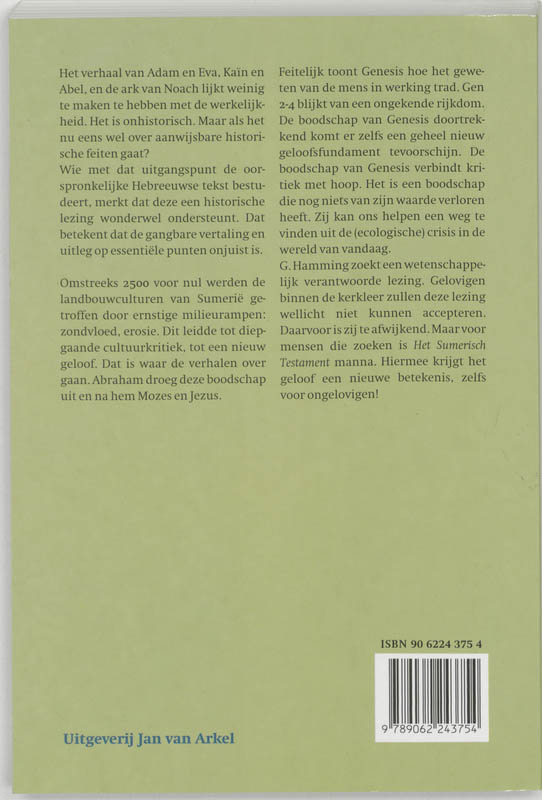 Achterkant van Het Sumerisch Testament