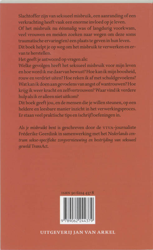 Achterkant van Als je misbruikt bent