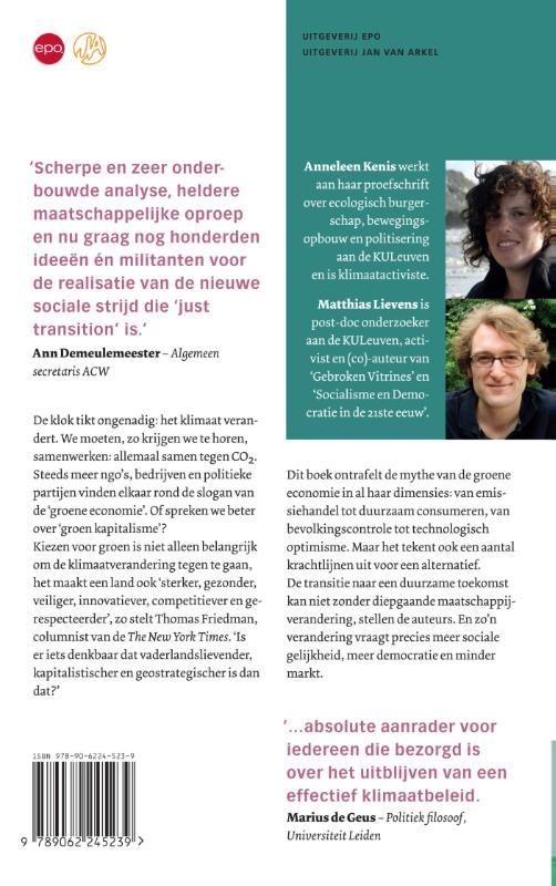 Achterkant van De mythe van de groene economie