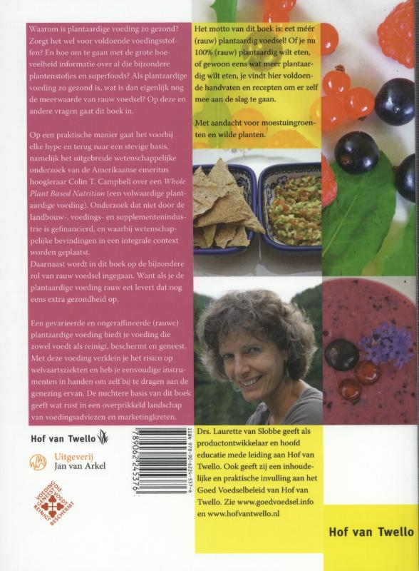 Achterkant van Handboek plantaardige en rauwe voeding