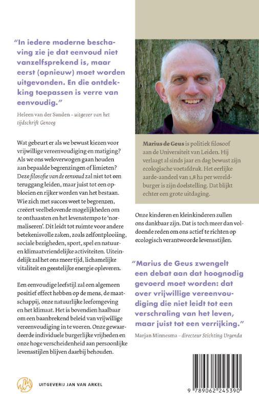 Achterkant van Filosofie van de eenvoud