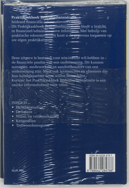 Achterkant van Praktijkzakboek Bedrijfsadministratie