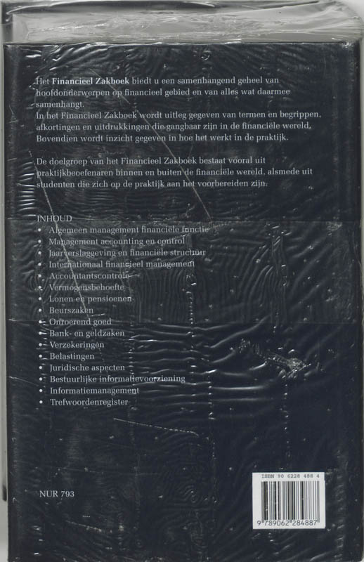 Achterkant van Financieel Zakboek