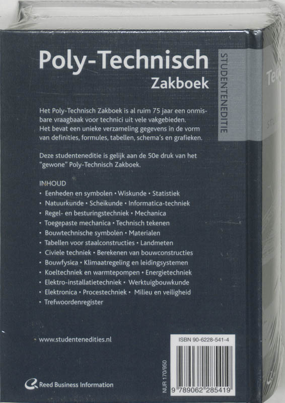 Achterkant van Studenteneditie
