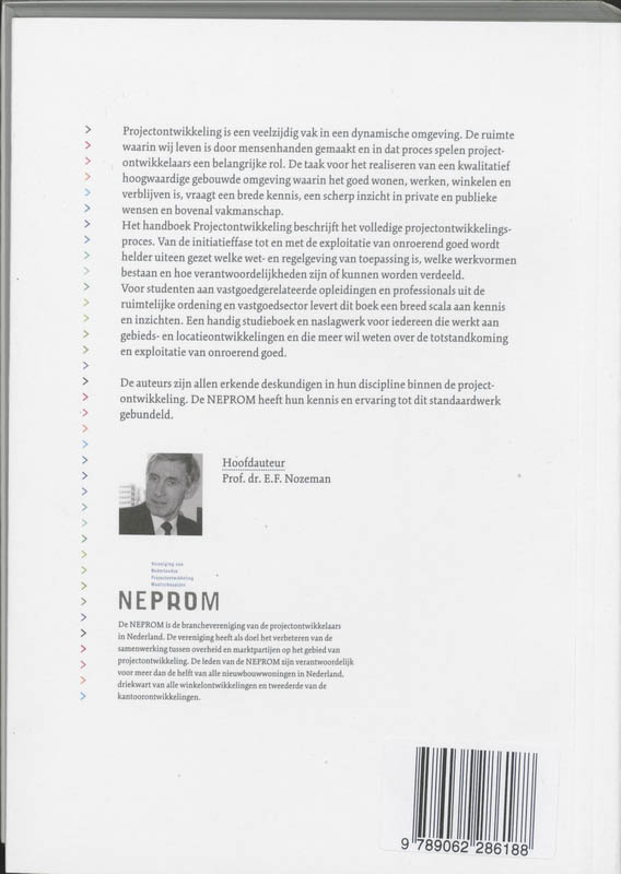 Achterkant van Handboek Projectontwikkeling