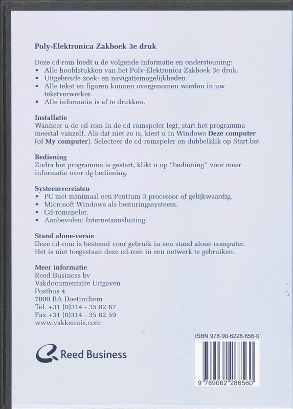 Achterkant van Poly-Elektronica