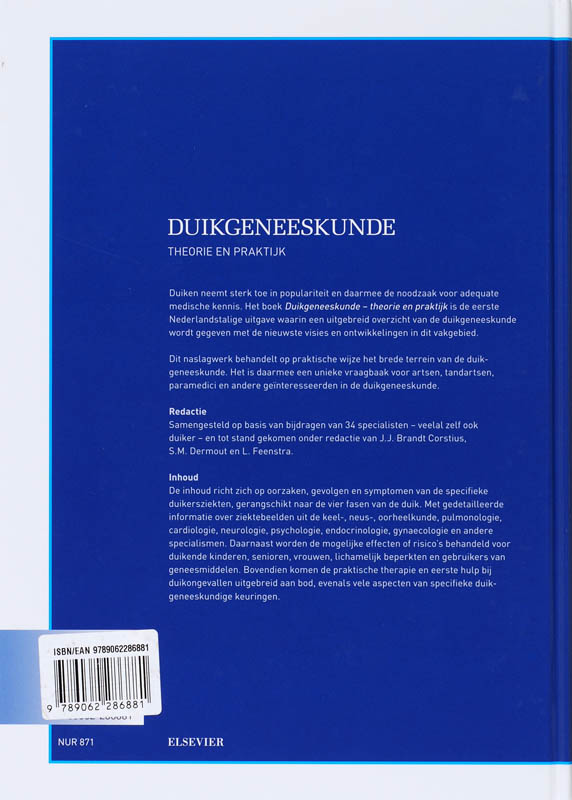 Achterkant van Duikgeneeskunde