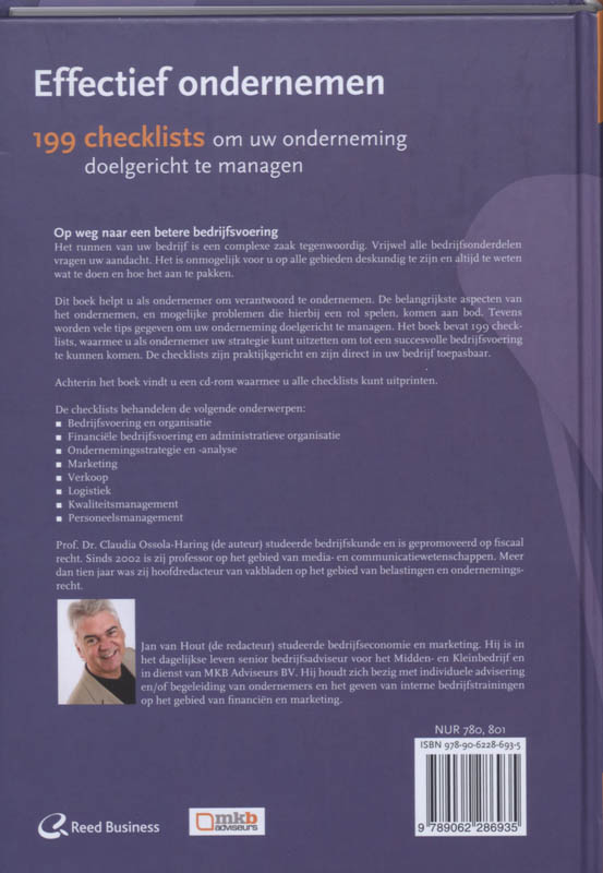 Achterkant van Effectief ondernemen