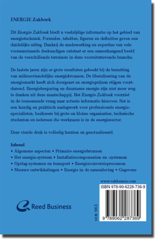 Achterkant van Energie Zakboek