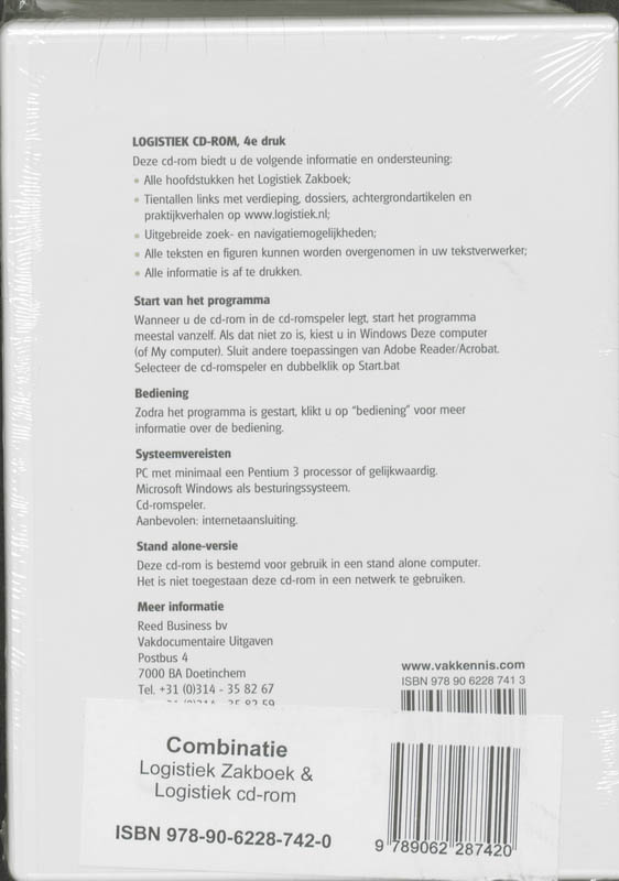 Achterkant van Logistiek combinatie boek