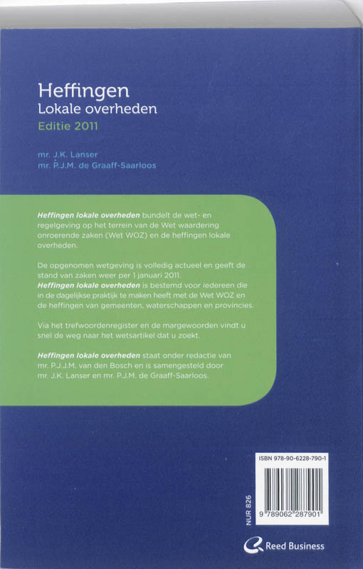 Achterkant van Heffingen lokale overheden