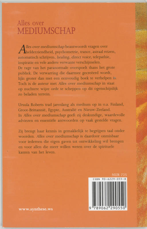 Achterkant van Alles over mediumschap