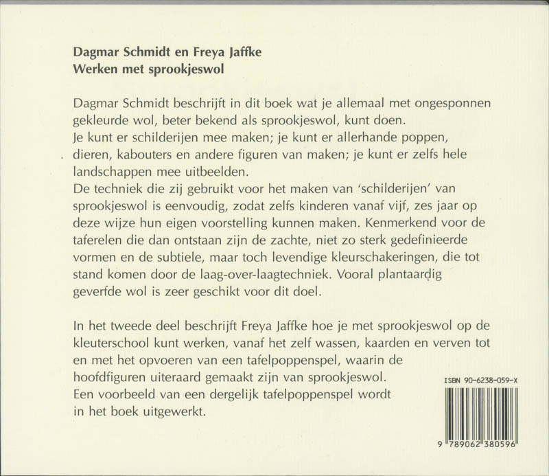 Achterkant van Werken met sprookjeswol