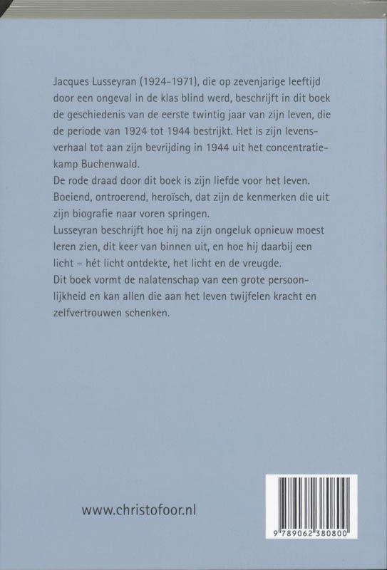 Achterkant van Het teruggevonden licht