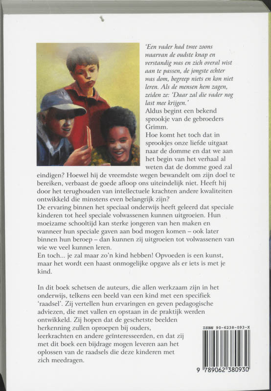 Achterkant van Kinderen met een raadsel