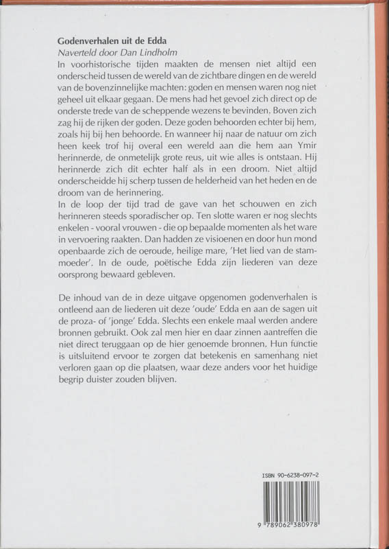 Achterkant van Godenverhalen uit de Edda