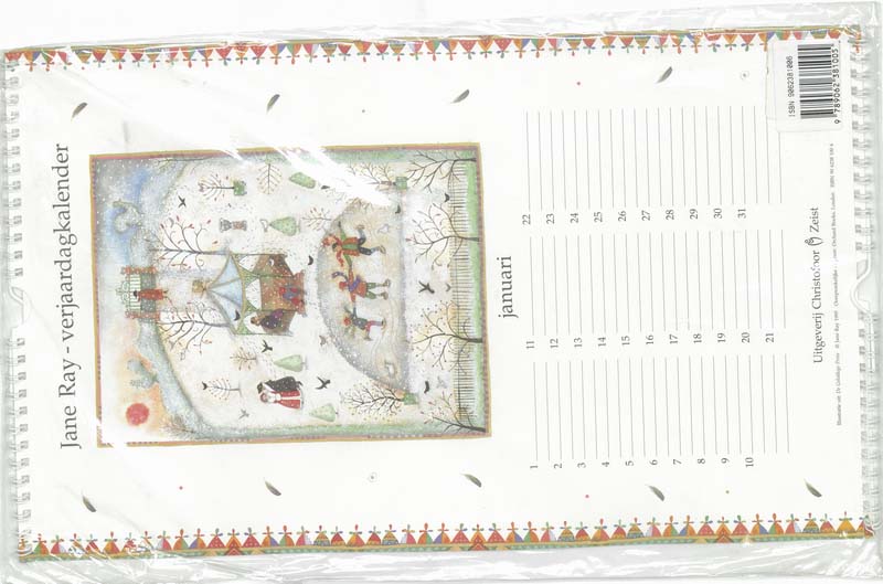 Achterkant van Verjaardagkalender set 2 ex.